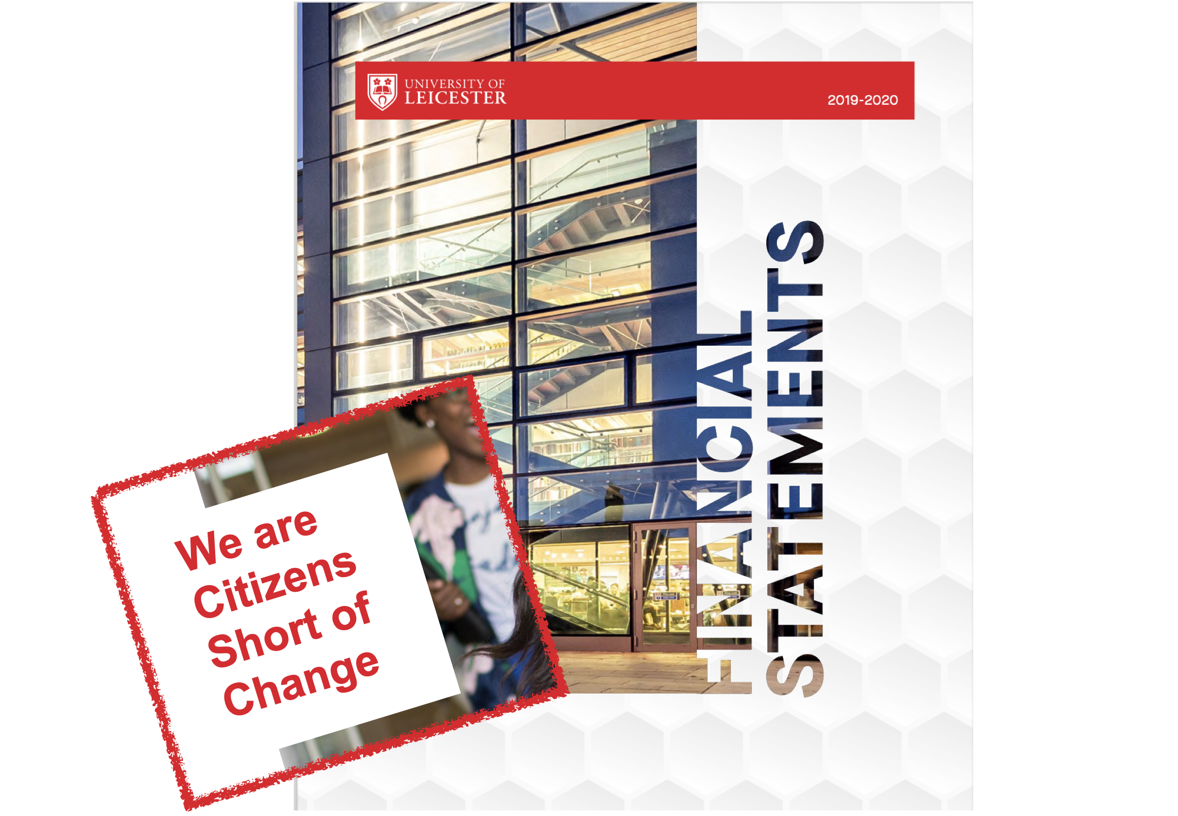 Cover of 2019/20 financial statements with "We are citizens short of change" text